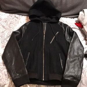 Calvin Klein Jeans Wool/Leather Jacket